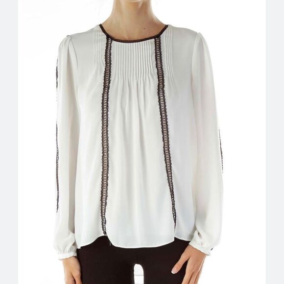 White House Black Market Tops - WHBM Pleated blouse 